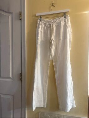 Roxy White Drawstring Pants, small